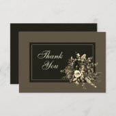 Elegant Rustic Dried Floral Autumn Wedding Bedankkaart (Voorkant / Achterkant)