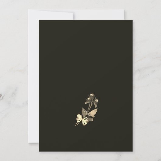 Elegant Rustic Dried Floral Autumn Wedding Kaart (Achterkant)