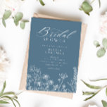 Elegant Rustic Dusty Blue Wildflower Vrijgezellenf Kaart<br><div class="desc">Elegant Rustic Dusty Blue Wildflower Bridal Shower Invitation - perfect voor een elegant vrijgezellenfeest in de lente of de zomertuin.</div>