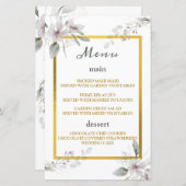 Elegant Rustic Dusty White Flowers Waterverf Gold (Voorkant / Achterkant)