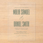 Elegant Rustic Emerald Green Wedding Acryl Uitnodigingen (Voorkant)