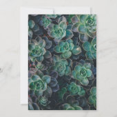 Elegant rustic emerald green Wedding Invitation Kaart (Achterkant)