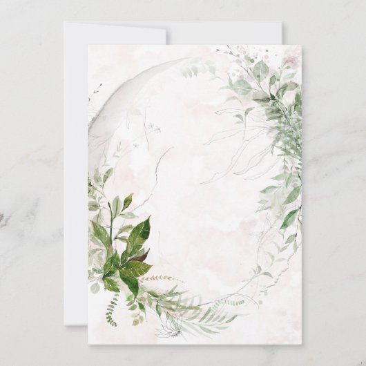 Elegant Rustic Eucalyptus blaast roze bruiloft in  Kaart (Achterkant)