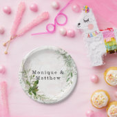 Elegant Rustic Eucalyptus blaast roze bruiloft uit Papieren Bordje (Feest)