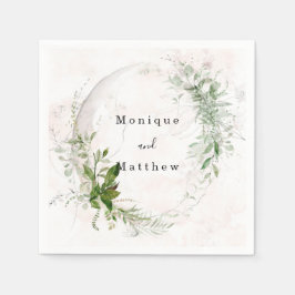 Elegant Rustic Eucalyptus Blush Pink Weddenschap Servet