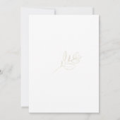 Elegant Rustic Eucalyptus Calligraphy Gold Wedding Kaart (Achterkant)