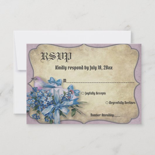 Elegant Rustic Eucalyptus Classic Floral Wedding RSVP Kaartje (Voorkant)