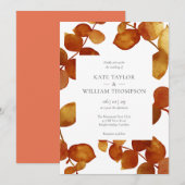 Elegant Rustic Eucalyptus Floral Wedding Kaart (Voorkant / Achterkant)