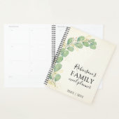 Elegant Rustic Eucalyptus Foliage Family Meal Planner (Display)