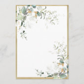 Elegant Rustic Eucalyptus Greenery Gold Wedding Kaart (Achterkant)