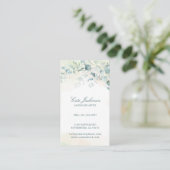 Elegant Rustic Eucalyptus Greenery Visitekaartje (Staand voorkant)