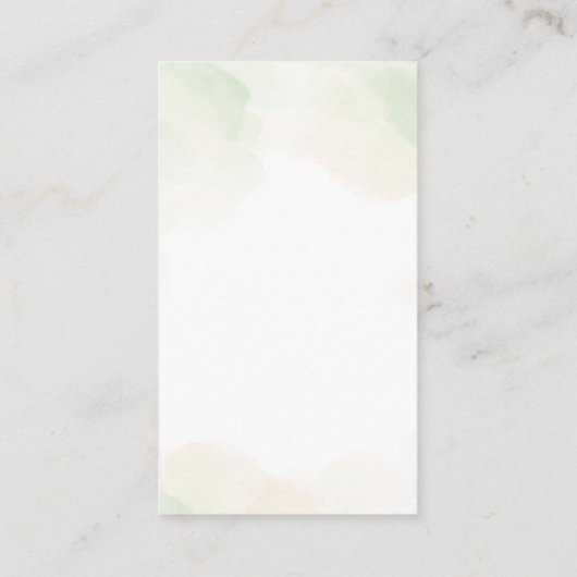 Elegant Rustic Eucalyptus Greenery Visitekaartje (Achterkant)