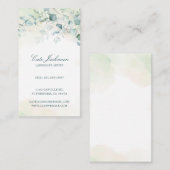 Elegant Rustic Eucalyptus Greenery Visitekaartje (Voorkant / Achterkant)