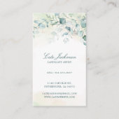 Elegant Rustic Eucalyptus Greenery Visitekaartje (Voorkant)