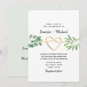 Elegant Rustic Eucalyptus Greenery Wedding Invitat Kaart (Voorkant / Achterkant)