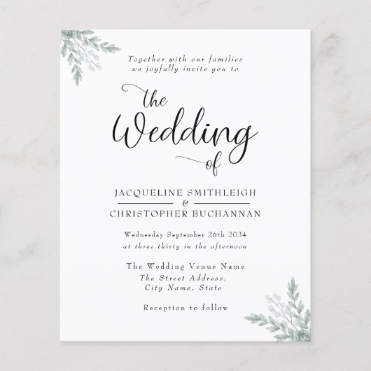 Elegant Rustic Eucalyptus Leaves Greenery (Voorkant)