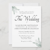 Elegant Rustic Eucalyptus Leaves Greenery Kaart (Voorkant)