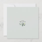 Elegant Rustic Eucalyptus Leaves Greenery Wedding Kaart (Achterkant)