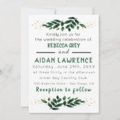 Elegant Rustic Eucalyptus Leaves Greenery Wedding Kaart (Voorkant)