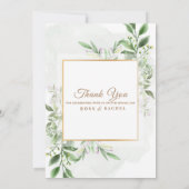 Elegant Rustic Eucalyptus Leaves Greenery Wedding Kaart (Achterkant)
