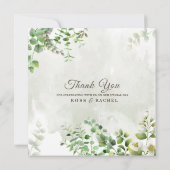 Elegant Rustic Eucalyptus Leaves Greenery Wedding Kaart (Achterkant)