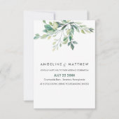Elegant Rustic Eucalyptus Leaves Greenery Wedding Kaart (Voorkant)