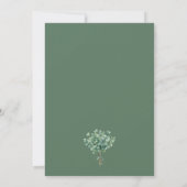 Elegant Rustic Eucalyptus Leaves Greenery Wedding Kaart (Achterkant)