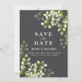 Elegant Rustic Eucalyptus Leaves Greenery Wedding Kaart (Voorkant)