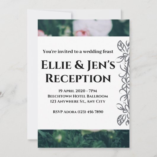 Elegant Rustic Eucalyptus Leaves Greenery Wedding Kaart (Voorkant)