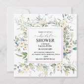 Elegant Rustic Eucalyptus Leaves Uitnodiging (Voorkant)