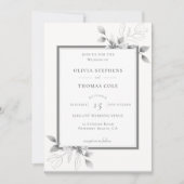 Elegant Rustic Eucalyptus Lijst Winter Weddenschap Kaart (Voorkant)