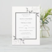 Elegant Rustic Eucalyptus Lijst Winter Weddenschap Kaart (Staand voorkant)