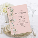 Elegant Rustic Eucalyptus Pastel Pink Weddenschap Kaart<br><div class="desc">Deze mooie huwelijksuitnodiging is bijtend,  maar elegant,  met goudglitterspatten vermengd met de waterverf groene garland. De pastelroze achtergrond is zo . Gewoon een prachtige huwelijksuitnodiging voor deze speciale tijd in je leven. Bedankt om mij toe te staan deel te nemen aan je vreugde. 100% klanttevredenheid met "Zazzle"</div>