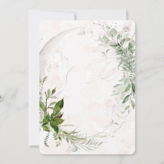 Elegant Rustic Eucalyptus Roze Vrijgezellenfeest U Kaart (Achterkant)