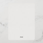 Elegant Rustic Eucalyptus Script Wedding Roos Folie Uitnodiging (Achterkant)