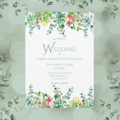 Elegant Rustic Eucalyptus Waterverf Wedding Kaart