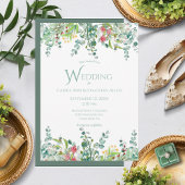 Elegant Rustic Eucalyptus Waterverf Wedding Kaart