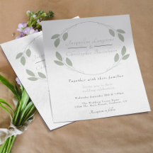 Elegant Rustic Eucalyptus Wedding Invitations