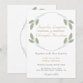 Elegant Rustic Eucalyptus Wedding Invitations Kaart (Voorkant / Achterkant)