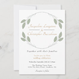 Elegant Rustic Eucalyptus Wedding Invitations Kaart