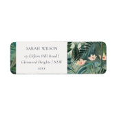 Elegant Rustic Exotic Tropical Rainforest Address Etiket (Voorkant)