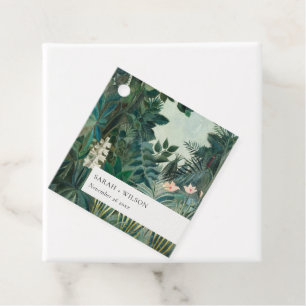 Elegant Rustic Exotic Tropical Rainforest Wedding Bedankjes Labels