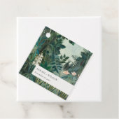 Elegant Rustic Exotic Tropical Rainforest Wedding Bedankjes Labels (In situ)