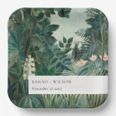 Elegant Rustic Exotic Tropical Rainforest Wedding Papieren Bordje (Voorkant)