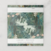 Elegant Rustic Exotic Tropical Rainforest Wedding Plaatskaartje (Buitenkant ongevouwen)