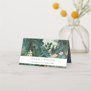 Elegant Rustic Exotic Tropical Rainforest Wedding Plaatskaartje