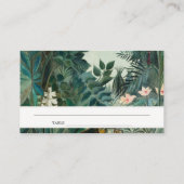 Elegant Rustic Exotic Tropical Rainforest Wedding Plaatskaartje (Achterkant)