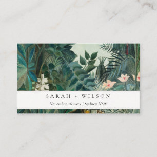 Elegant Rustic Exotic Tropical Rainforest Wedding Plaatskaartje