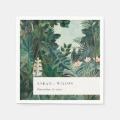 Elegant Rustic Exotic Tropical Rainforest Wedding Servet (Voorkant)