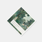 Elegant Rustic Exotic Tropical Rainforest Wedding Servet (Hoek)